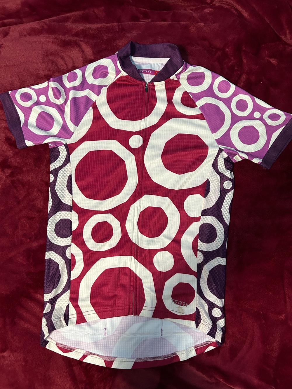 TERRY cycling jersey full zip NEW mod print